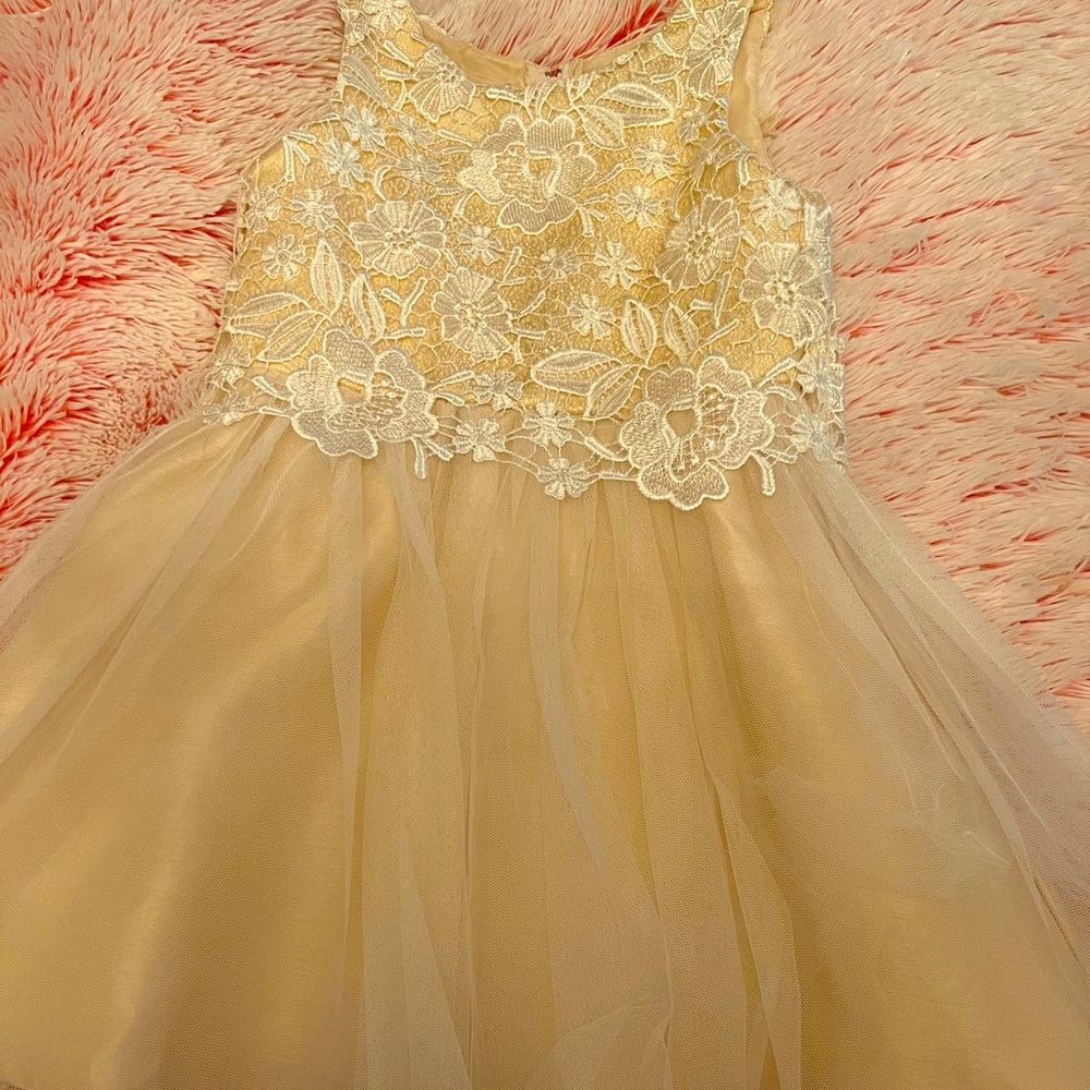 Girls Zunie dress cream lace and tulle HOLIDAY a perfect!